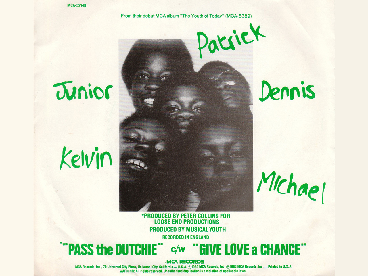 Musical Youth - Pass The Dutchie