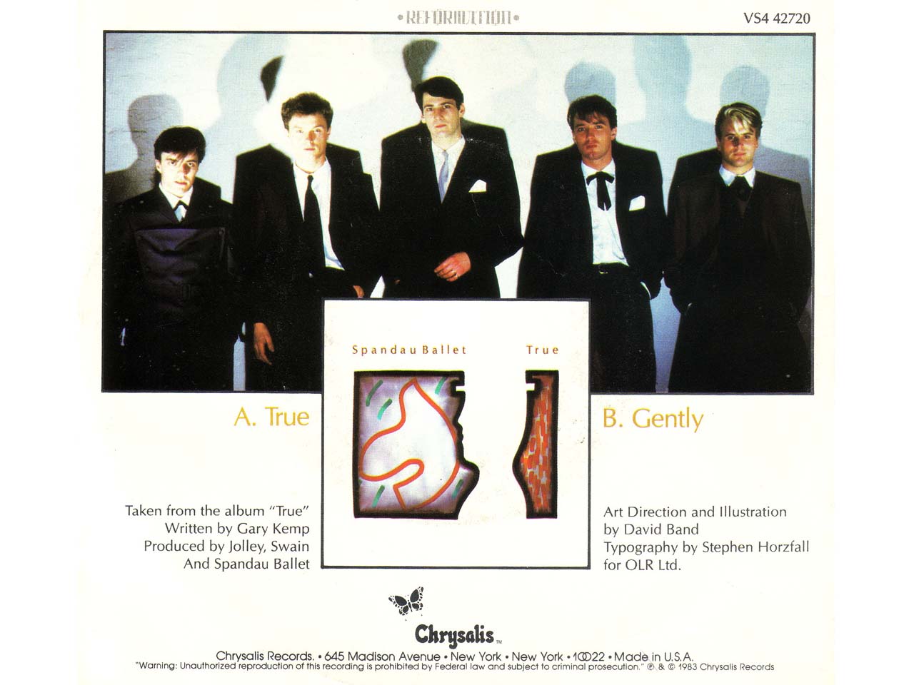 Spandau Ballet - True (back)